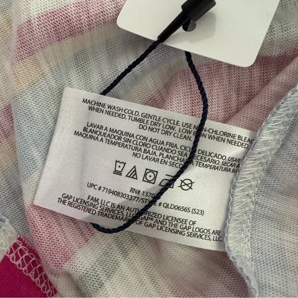 Gap Rainbow Multi-Stripe Dress Sleeveless Crew Neck Knee Length L NWT - Picture 7 of 7